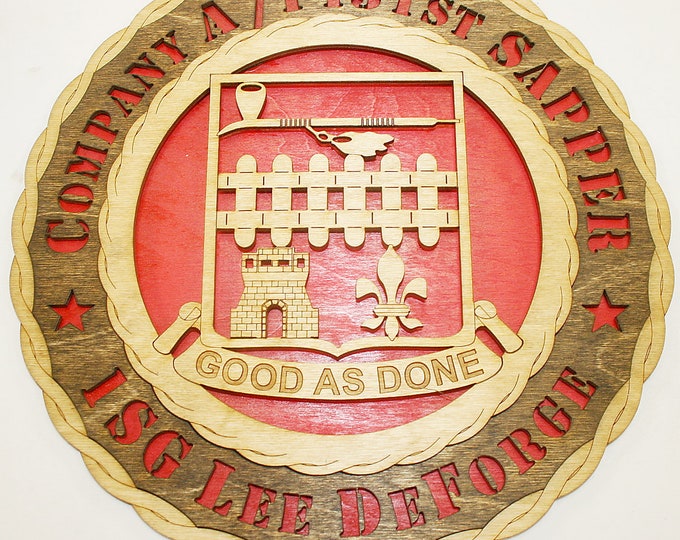12" and 18"  1431st Sapper Company Wall Tribute