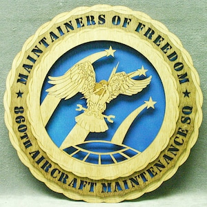 Custom 12&quot; Air Force 860th Air Maintenance Squadron Wall Tribute