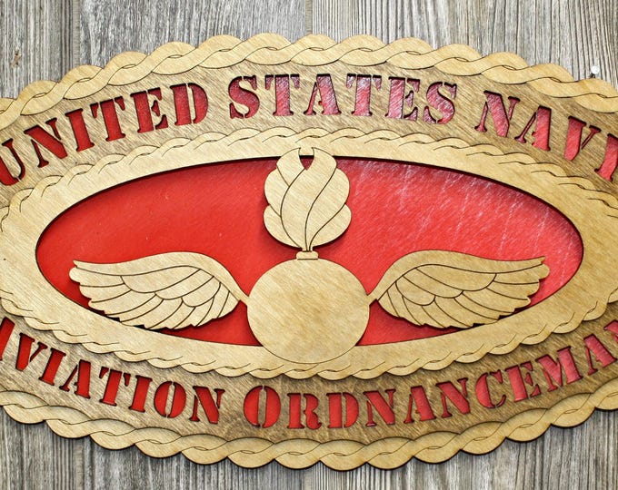 Custom 15 x 7 Aviation Ordnanceman  Large Oval Tribute