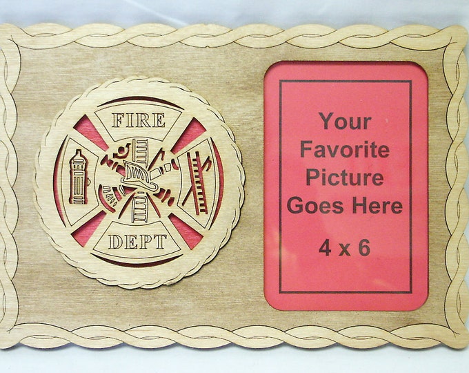 Custom 8x12" Firefighter Picture Frame - FREE SHIPPING