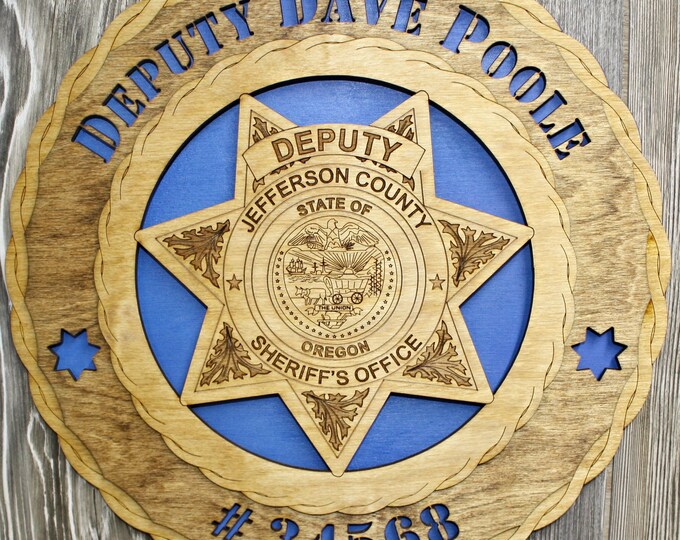 Jefferson County Oregon Sherrif Badge Wall Tribute