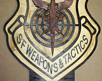 24 x 17 Weapons and Tactics Wall Plaque wPlacard