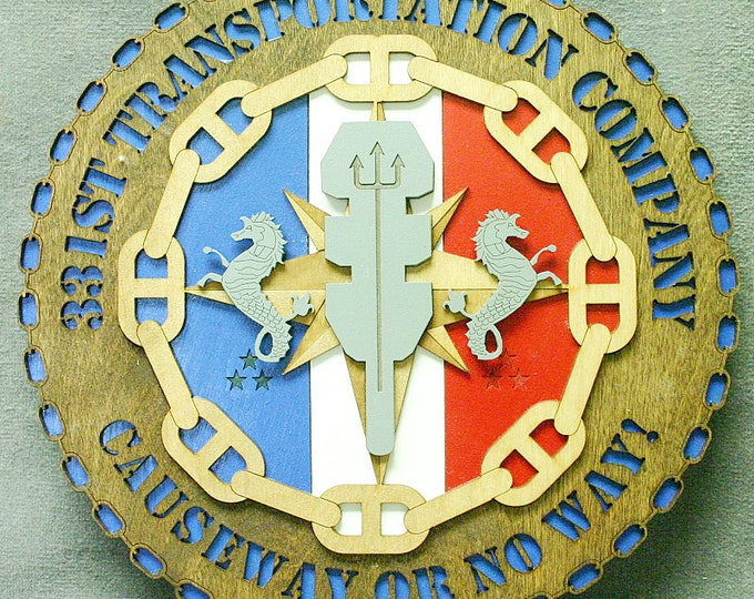 Custom 12" Wood Army 331st Transportation Company Wall Tribute - FREE SHIPPING