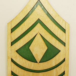 Custom Wood US Army 1st Sergeant Rank Plaque (12&quot;)