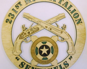 Military Police 231st MP Bn Cutout Wall plaque