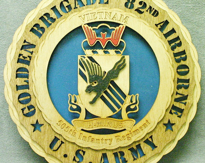 Custom 12" Army 505th Infantry Rgt Wall Tribute