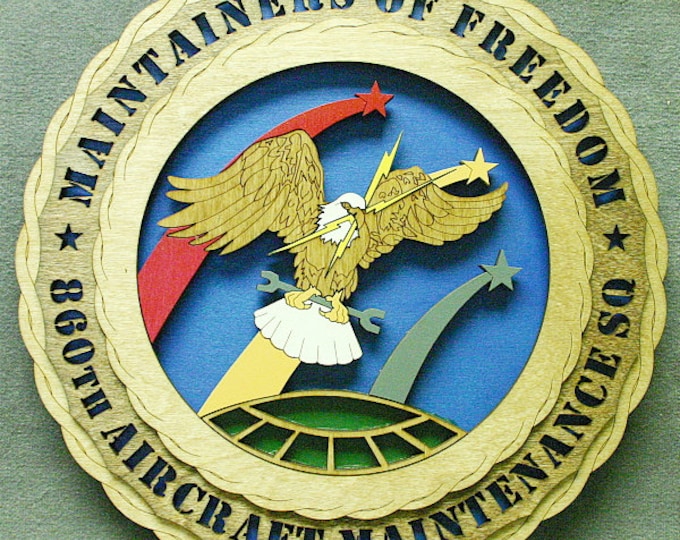 Custom 12" or 18" Air Force 860th Aircraft Maintenance SDN Wall Tribute