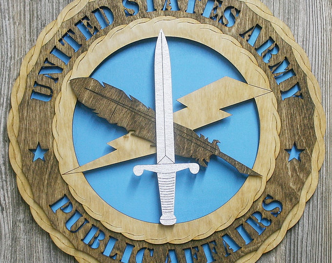 Custom 12" or 18" Army Public Affairs Wall Tribute