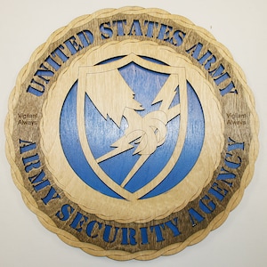 Custom 12&quot; Army  Security Agency Wall Tribute