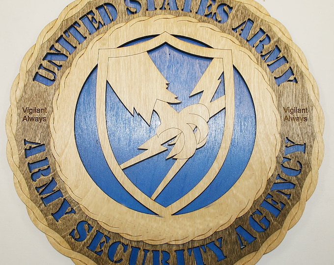 Custom 12" Army  Security Agency Wall Tribute