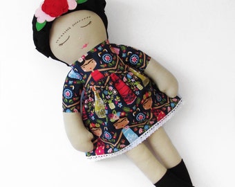 Frida Kahlo Inspired Handmade Doll