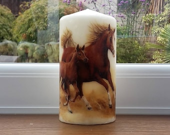 horse candle - horse lover gift - horse decoration - animal candle - horse rider gift - western decor