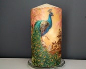 Peacock decorative candle, peacock gifts