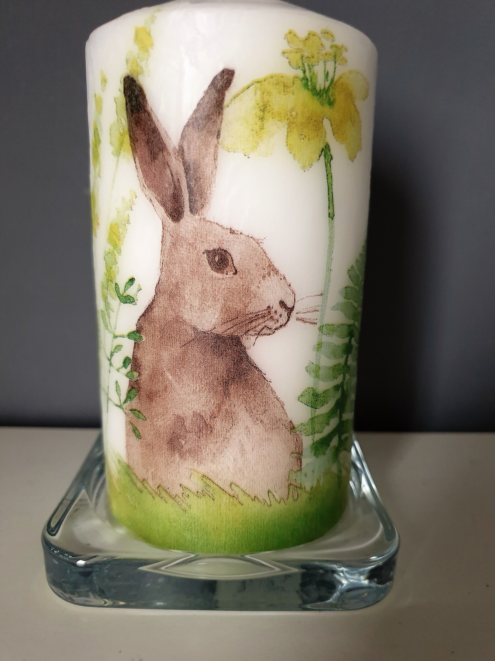 Rabbit decorative candle Etsy