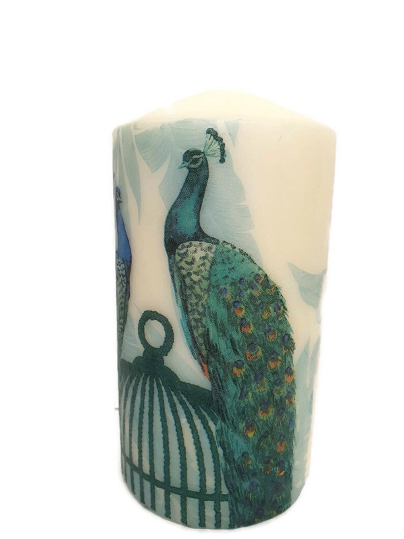 Peacock Decorative Candles Peacock Lover Gifts Unscented Etsy UK