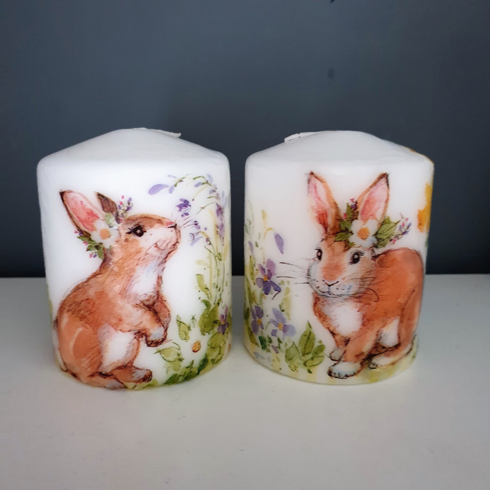 Decorative Small Bunny Candles Bunnies Lover Gifts Etsy