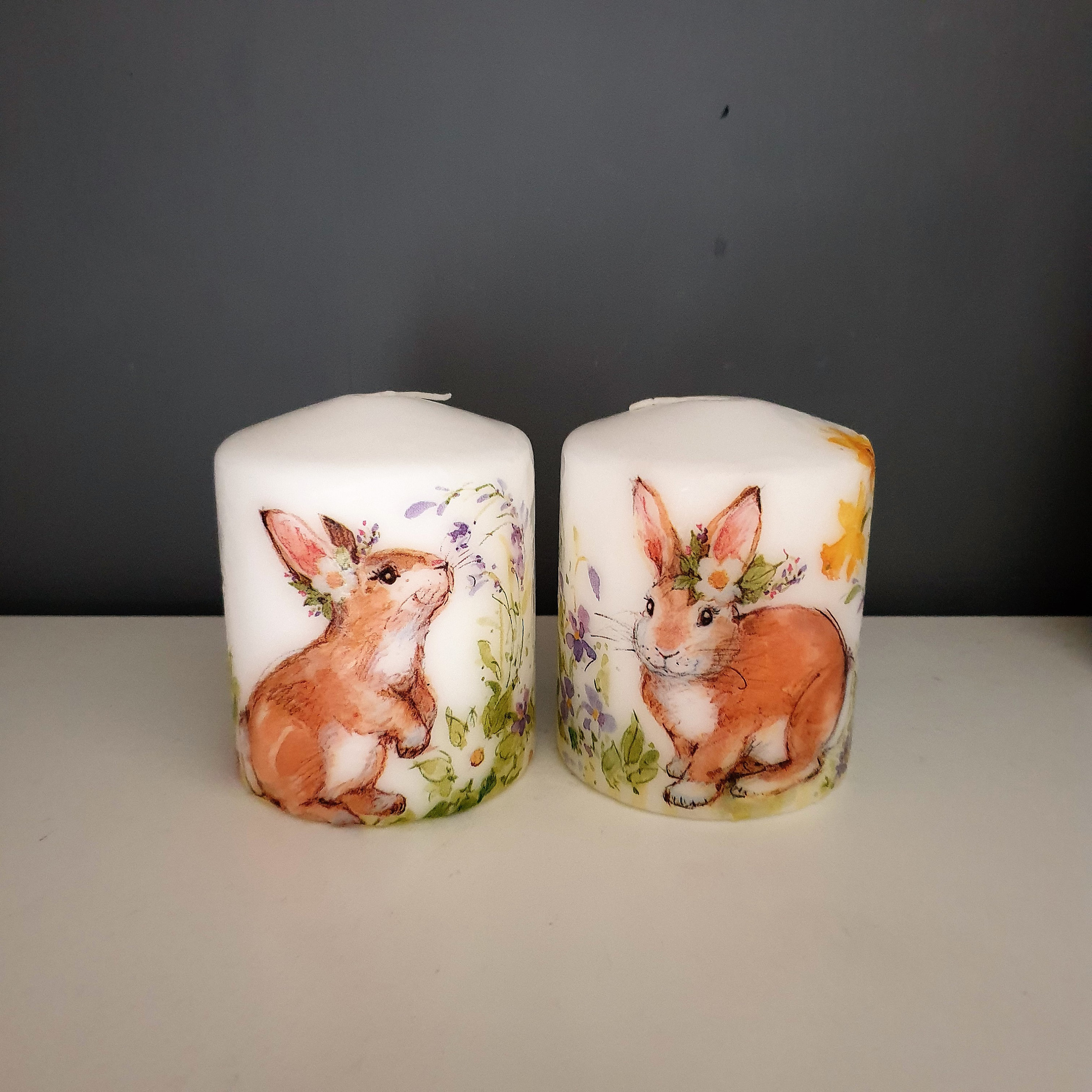Decorative bunny candles bunnies gifts Etsy