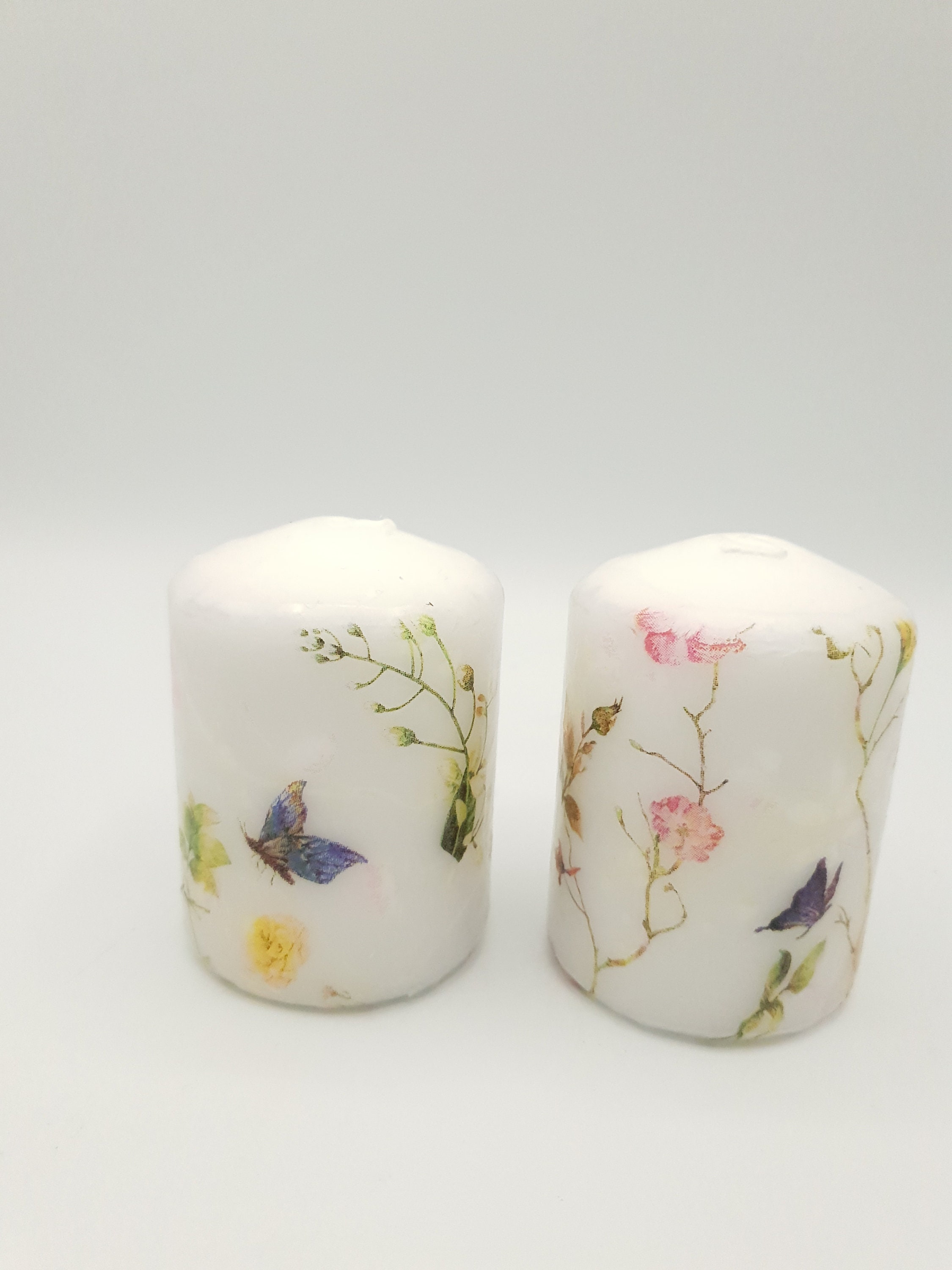 Decorative Wild Flowers Candles Small Floral Candle Set - Etsy UK