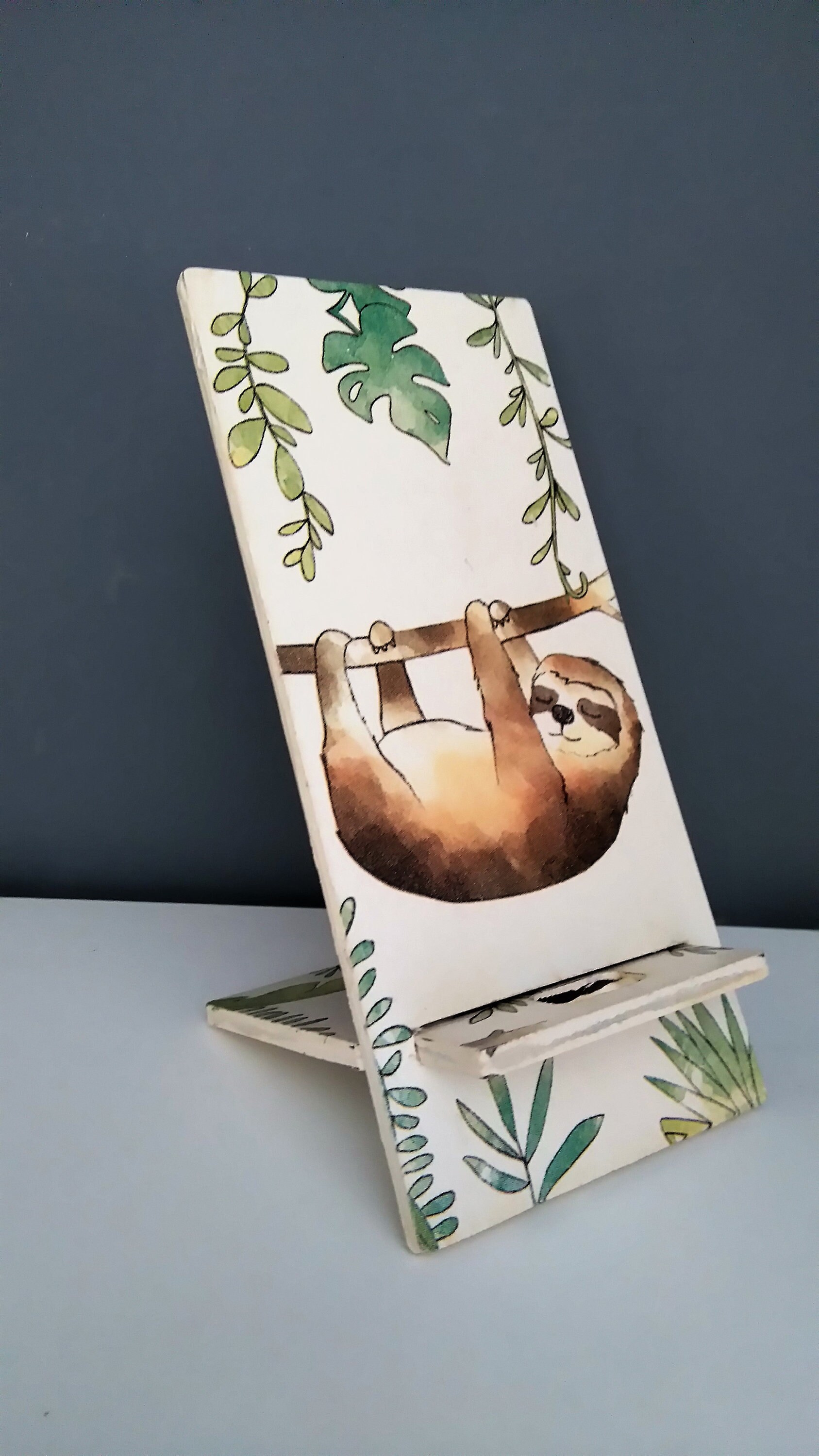 Sloth phone stand sloth home decor Etsy