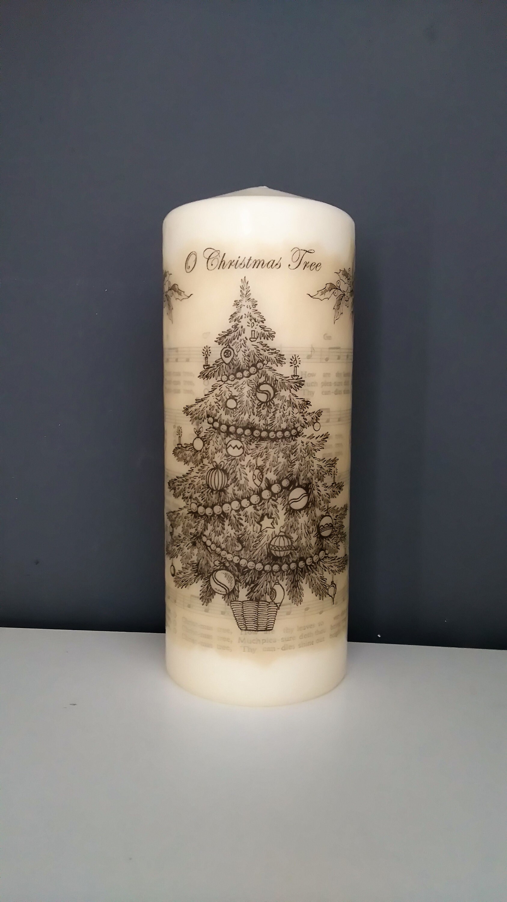Christmas tree decorative candle Etsy