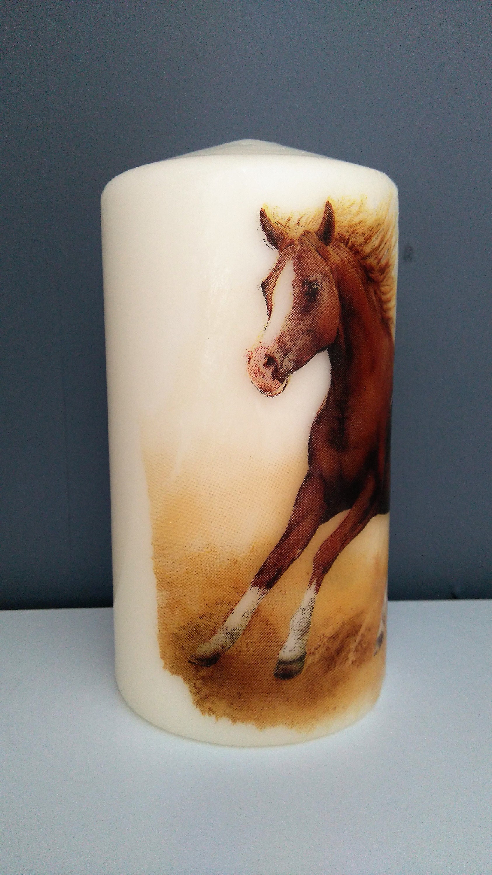 Horse decorated candle horse lover gift Etsy