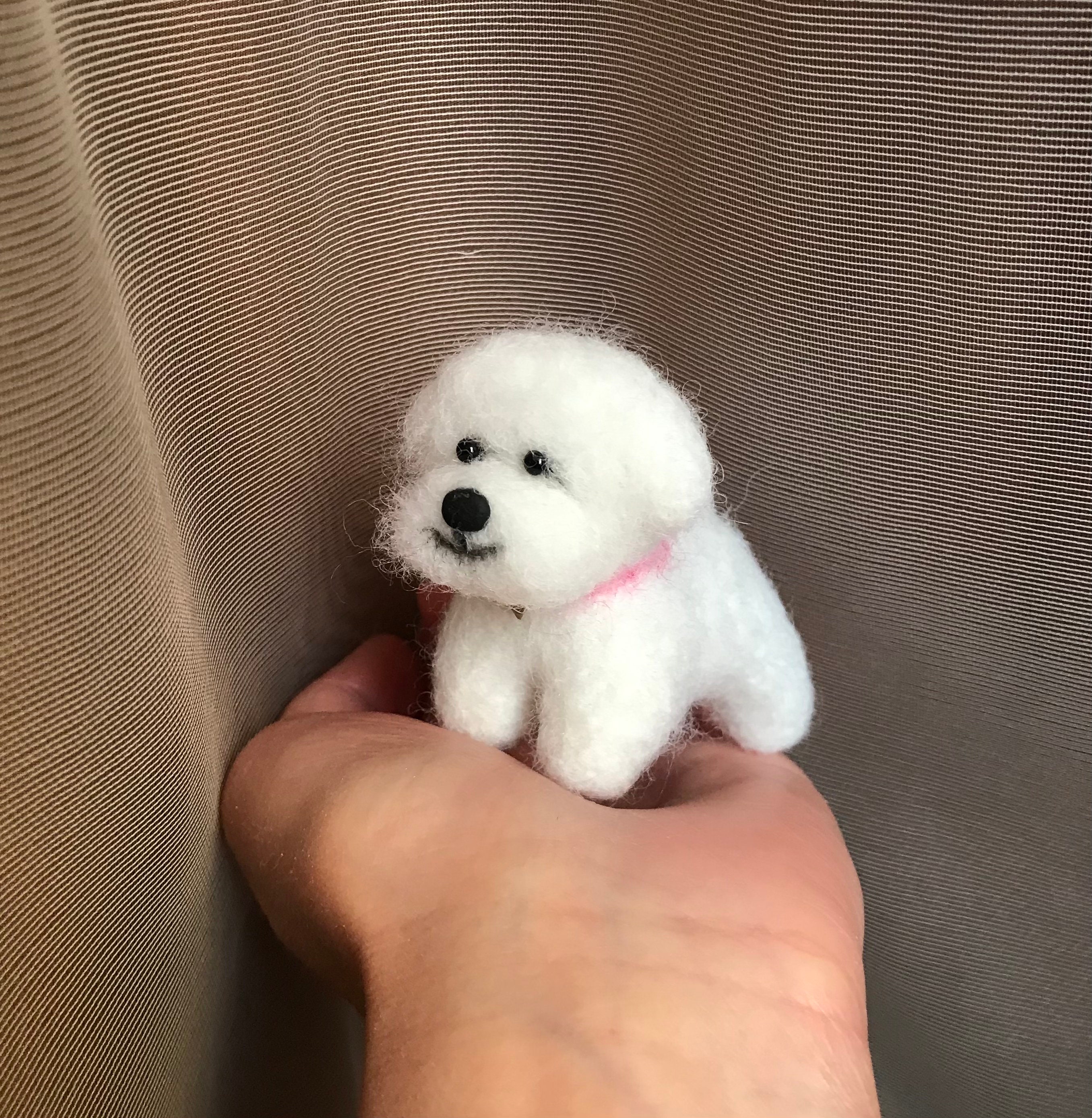 Bichon Frise Felted Bichon Frise Miniature Cute Buchon Etsy