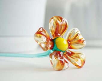 glass flowers blown glass flower stained glass art gift for girlfriend flower suncatcher garden decor glass flower gift glass gift - Glass Flowers glass flowers blown glass flower stained glass art gift for girlfriend flower suncatcher garden decor glass flower gift glass gift - Glass Flowers