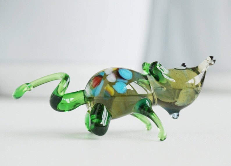 Mouse Figurines Hand N Glass Desk Accessories For Women Image 0