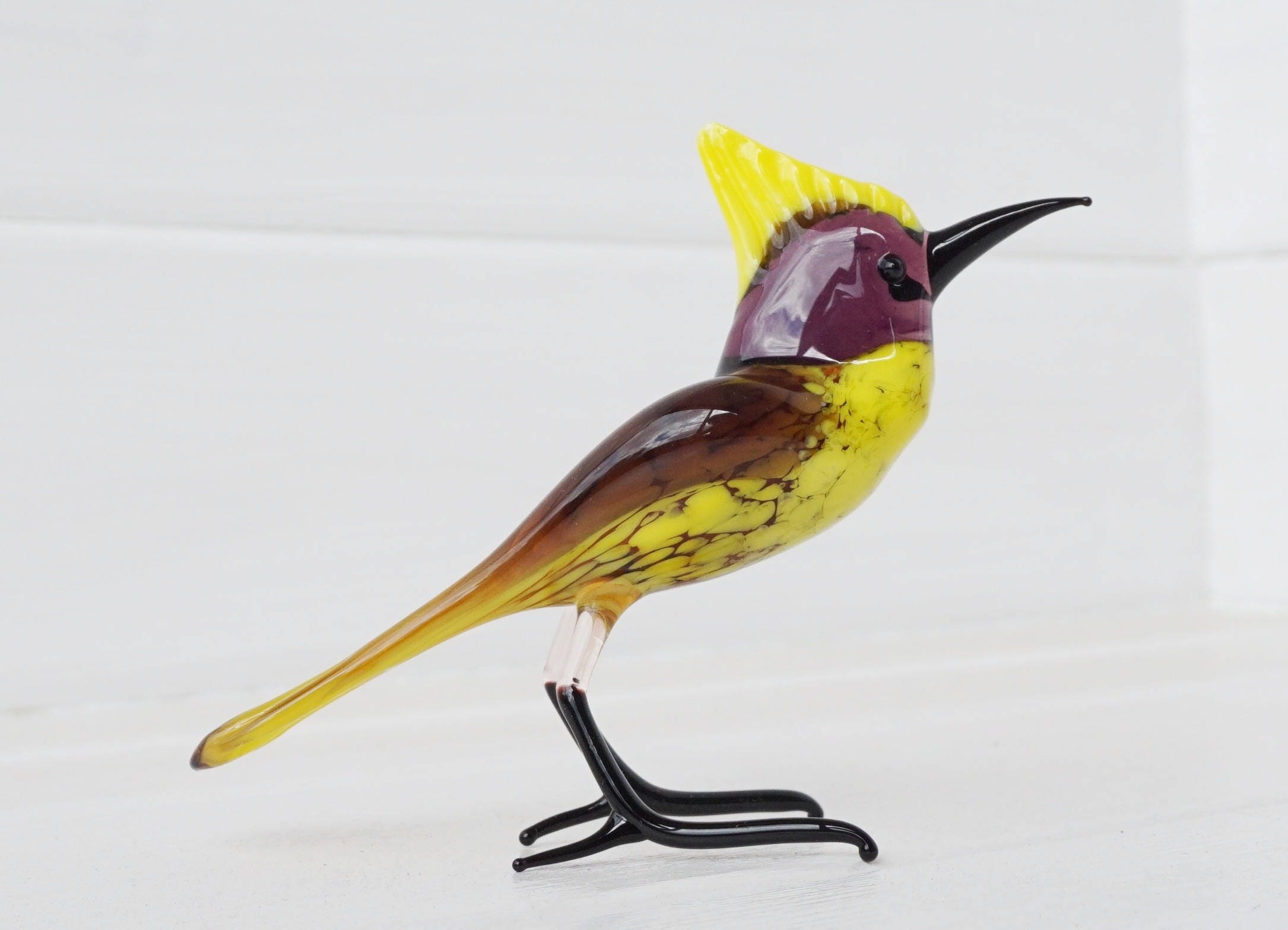 glass bird figurines real size bird figurine murano glass Etsy