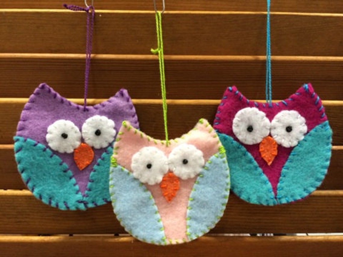 Felt Owl Ornament/decoration Christmas Decoration Holiday - Etsy