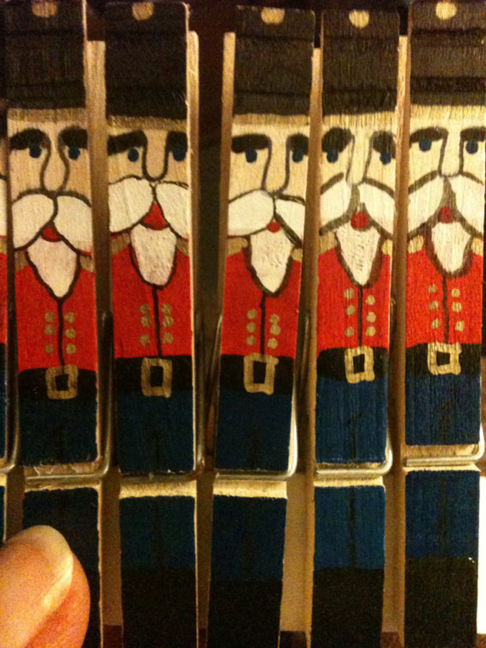Nutcracker clothes pin ornaments set of 5 clothespin Etsy
