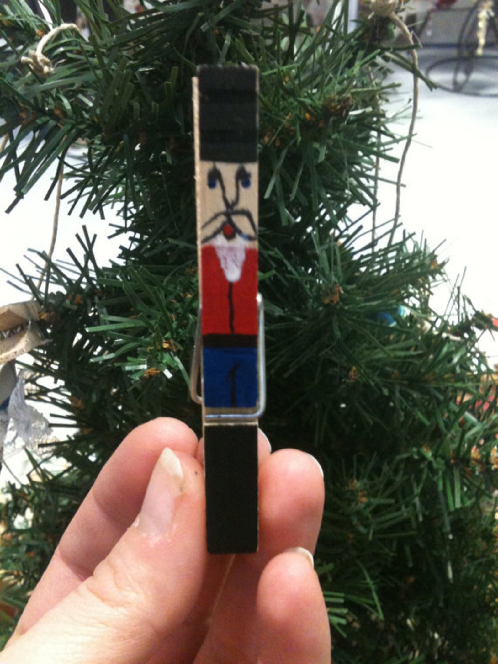 Nutcracker clothes pin ornaments set of 5 clothespin Etsy