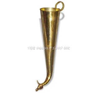 Brass Bathing Ritual Vessel Gaumukhi Shringi - Abhishek Shiva Puja Magic Yoga Om