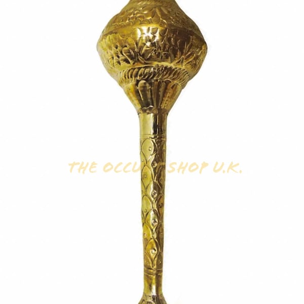 Brass Mace Hanuman Gada Divine Weapon Puja Hindu Altar Mandir Persian Wicca Pagan Ritual Sword Sacrifice Witch Wand Spell Magic Mojo