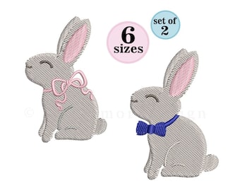 Cute Easter Bunny Embroidery Design,  Baby Animal Embroidery Design,  Machine embroidery pattern, Instant download