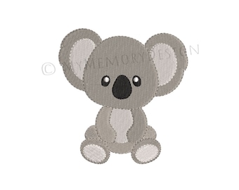 Baby Koala embroidery design, Animal embroidery design, Machine embroidery design, INSTANT DOWNLOAD,4 SIZES