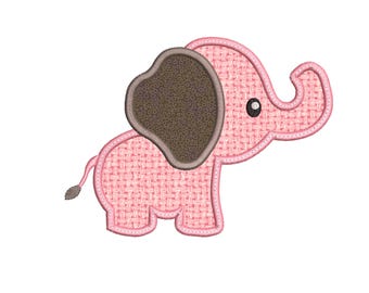 Elephant embroidery - Baby elephant applique - Baby embroidery design - Animal design - Machine embroidery - INSTANT DOWNLOAD - 4x4 5x7 6x10
