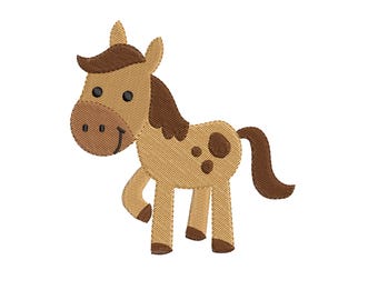 Horse Embroidery Design - Girl Embroidery Pattern - Machine embroidery digital dowload file - INSTANT DOWNLOAD 7  SIZES