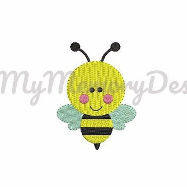 MINI Cute Baby Bee Embroidery Design, Animal Embroidery Design, Machine Embroidery Design, 4 Sizes, Instant Download