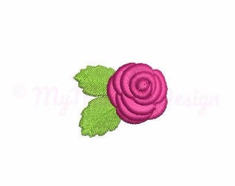 Mini Rose Embroidery Design, Flowers embroidery design, Machine embroidery design, Instant download, 3sizes