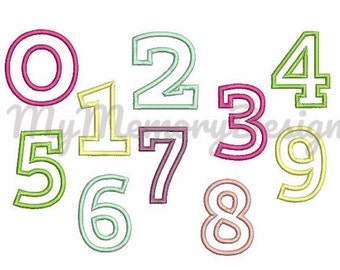 Numbers Applique Design , Applique Numbers Embroidery Design , Birthday Number Applique  , Baby Embroidery  Instant Download