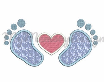 Baby feet applique design, Newborn embroidery, Baby embroidery design, Baby shower embroidery- Baby girl , Machine embroidery design