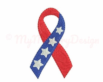 Ribbon embroidery design - Patriotic embroidery - Flag embroidery - Mini embroidery - Machine embroidery pattern - INSTANT DOWNLOAD - 5 size