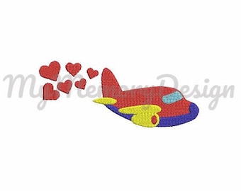 Children embroidery  design - Airplane embroidery design - Boy embroidery - Machine embroidery - Instant download - 5 size