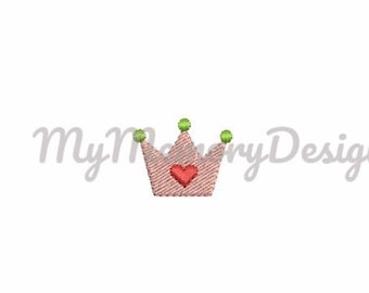 Girl embroidery design - Princess embroidery - Crown embroidery - Baby embroidery - Mini embroidery - INSTANT DOWNLOAD Machine embroidery