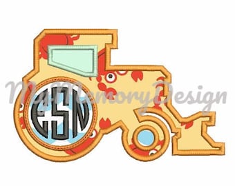 Boy embroidery - Tractor applique design - Children Embroidery design - Baby embroidery - Machine embroidery design -INSTANT DOWNLOAD-3 SIZE