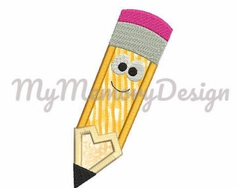 School embroidery design, Pencil applique design, Back to school embroidery design, Teacher embroidery, Machine embroidery, INSTANT DOWNLOAD