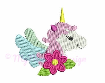 6 size Unicorn embroidery design - Small embroidery pattern - Baby girl design - Horse embroidery - Machine embroidery INSTANT DOWNLOAD file