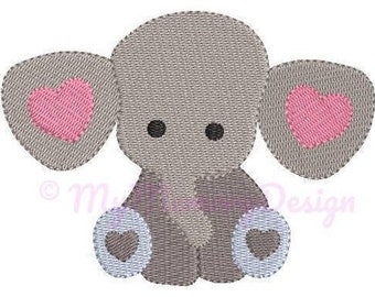 Baby  Cute Elephant Embroidery Design, Animal Embroidery design, Machine embroidery design , INSTANT DOWNLOAD, 4 SIZES