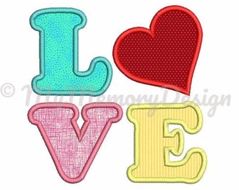 Valentine embroidery design, Machine embroidery design, Heart embroidery design, Love embroidery , Heart applique design, 3 SIZES